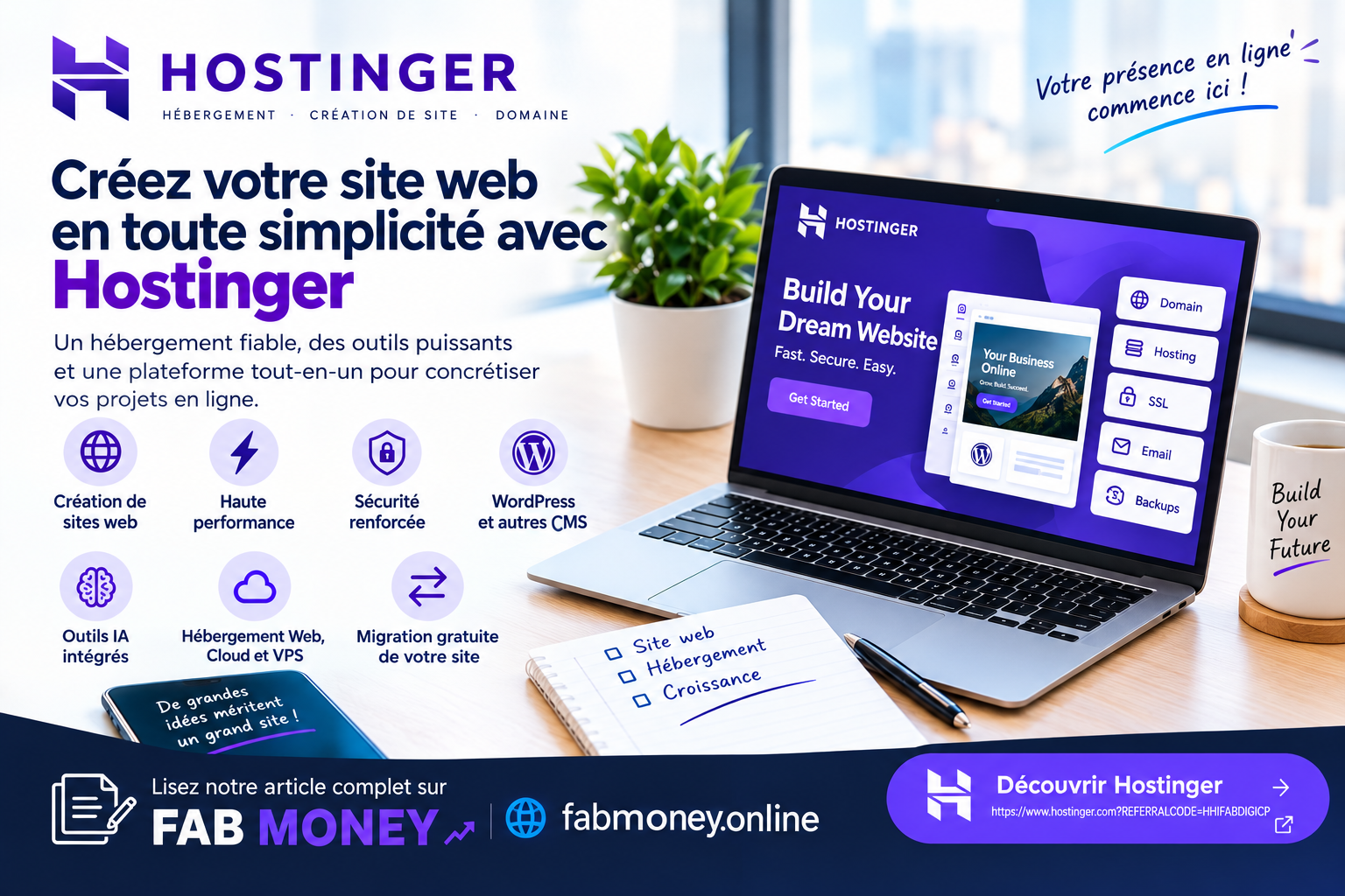 Hostinger : une solution complète pour créer et héberger son site web